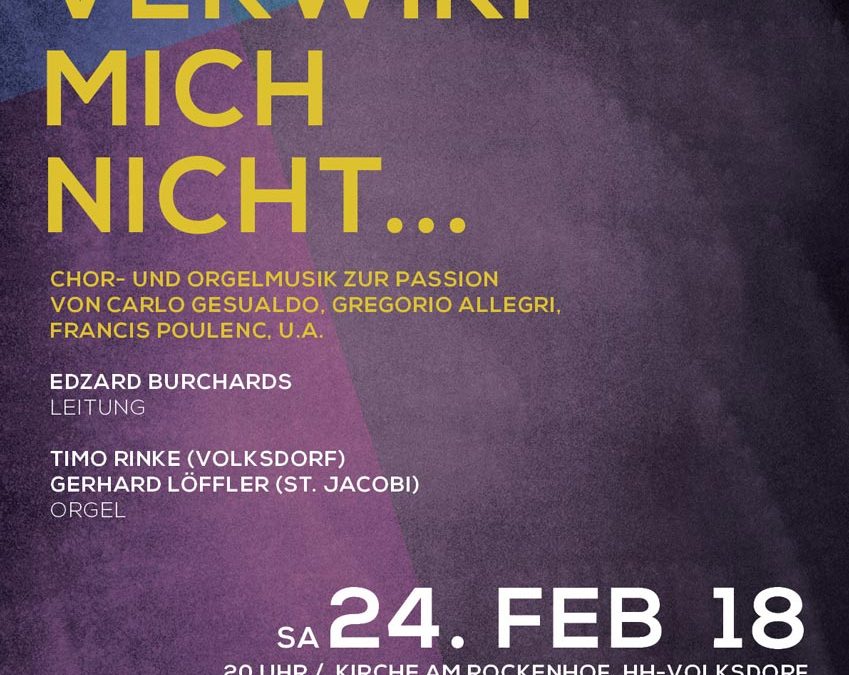 Verwirf mich nicht
