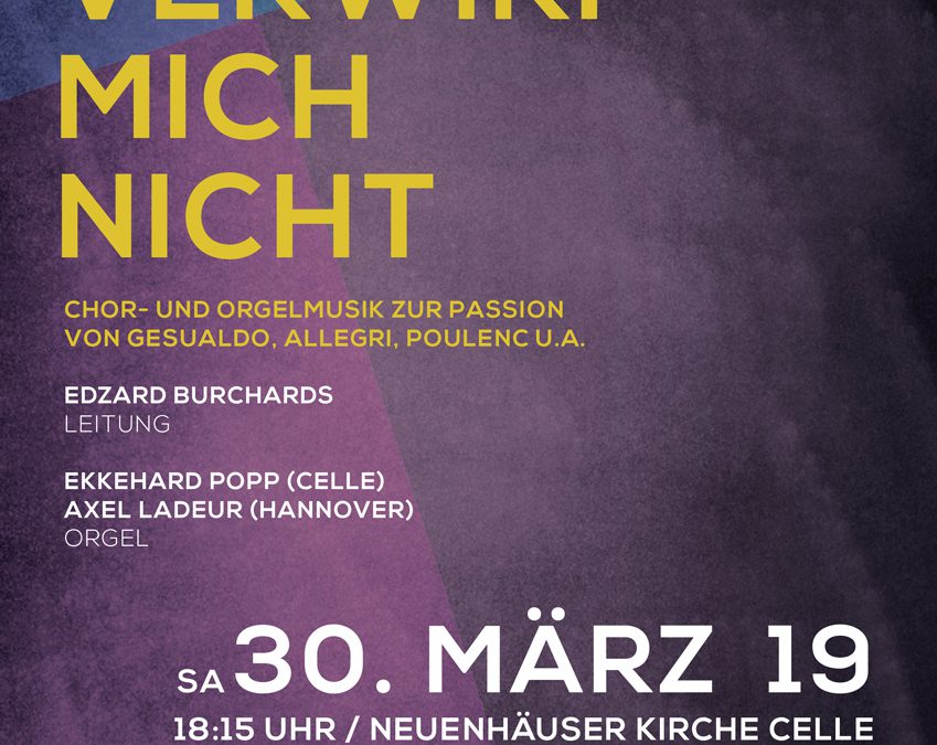 Verwirf mich nicht
